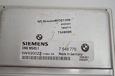 01 02 03 04 05 BMW 325I 330I ECU ECM ENGINE CONPUTER