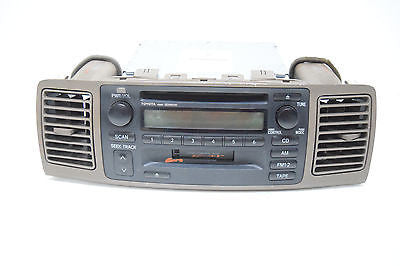 03 04 05 06 07 08 TOYOTA COROLLA RADIO CD CASSETTE PLAYER WITH VENTS