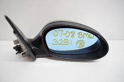 07 08 BMW 328I RIGHT PASSENGER SIDE MIRROR BLACK