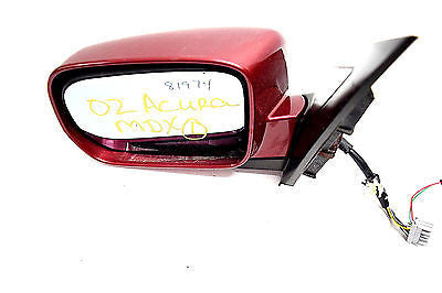 01 02 03 04 05 06 ACURA MDX LEFT DRIVER SIDE VIEW MIRROR MAROON