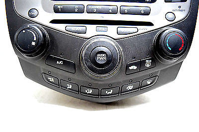 03 04 05 06 07 HONDA ACCORD RADIO 6 CD PLAYER RADIO SINGLE ZONE CLIMATE CONTROL