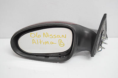 00 01 NISSAN ALTIMA LEFT DRIVER MIRROR MAROON BLACK TRIM