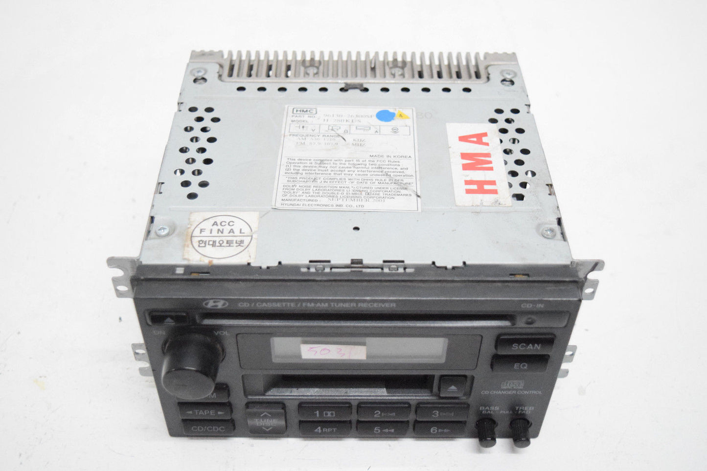 01 02 03 04 HYUNDAI SANTA FE CD CASSETTE PLAYER OEM