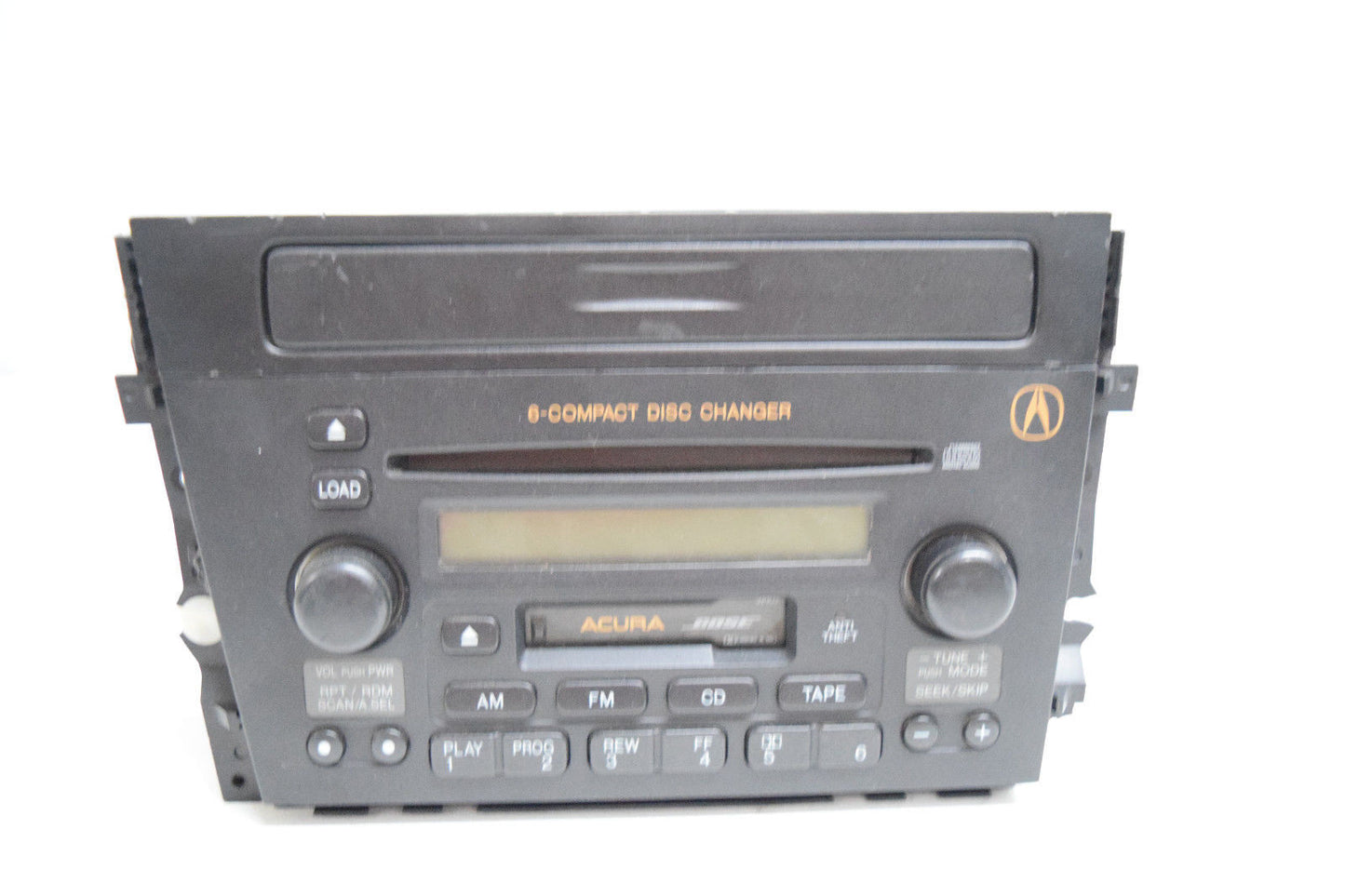 01 02 03 ACURA CL RADIO 6 DISC CD CASSETTE PLAYER WITH STORAGE OEM PARTS ONLY