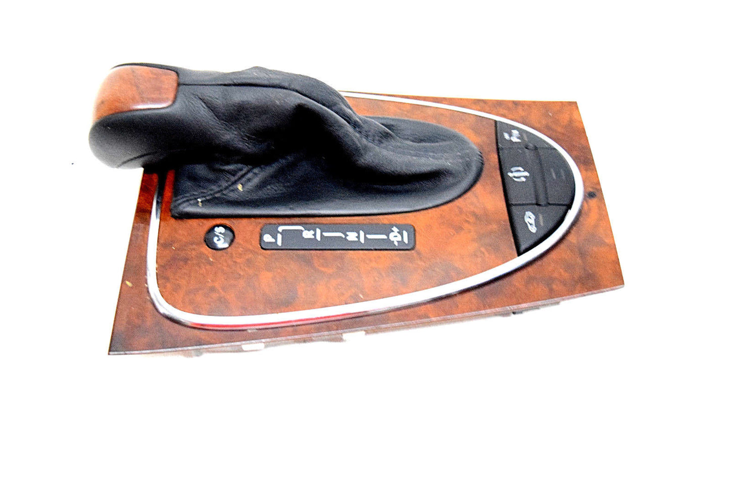 03 04 05 06 MERCEDES E320 WOODGRAIN SHIFTER BEZEL OEM WITH COVER
