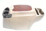 FORD F250 F350 SUPER DUTY EXCURSION CENTER CONSOLE TAN WOODGRAIN LID