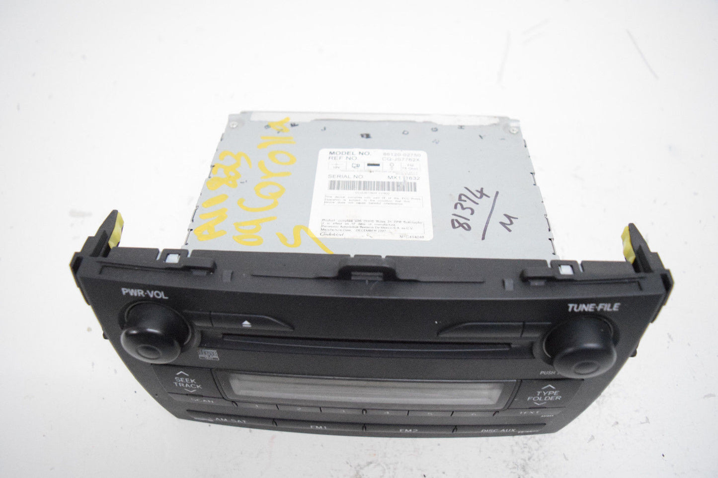 09 10 TOYOTA COROLLA RADIO CD PLAYER  OEM
