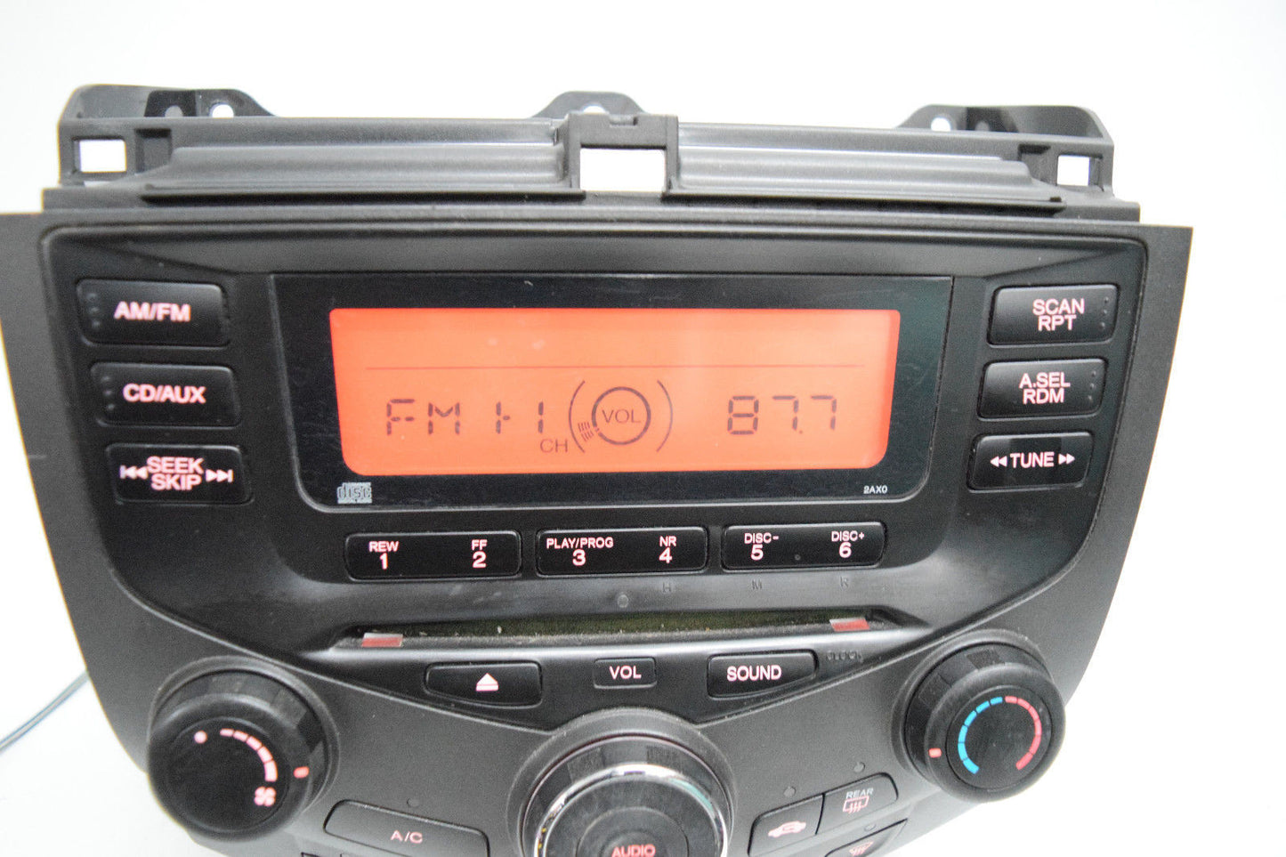 03 04 05 06 07 HONDA ACCORD RADIO CD PLAYER RADIO DUAL CLIMATE WITH CODE
