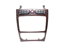 02 03 04 05 MERCEDES C230 C320  CLIMATE CONTROL RADIO  BEZEL WOODGRAIN