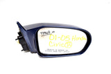 02 03 04 05 HONDA CIVIC RIGHT PASSENGER MIRROR BLUE