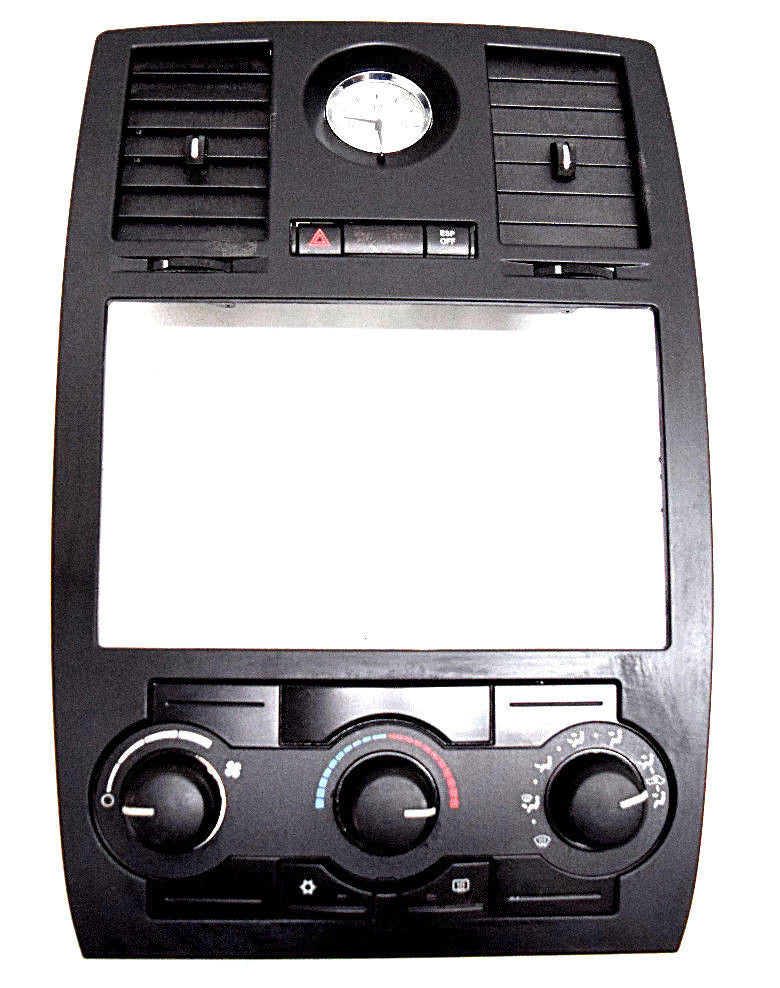 05 06 07 CHRYSLER 300 DOUBLE DIN DASH BEZEL BLACK