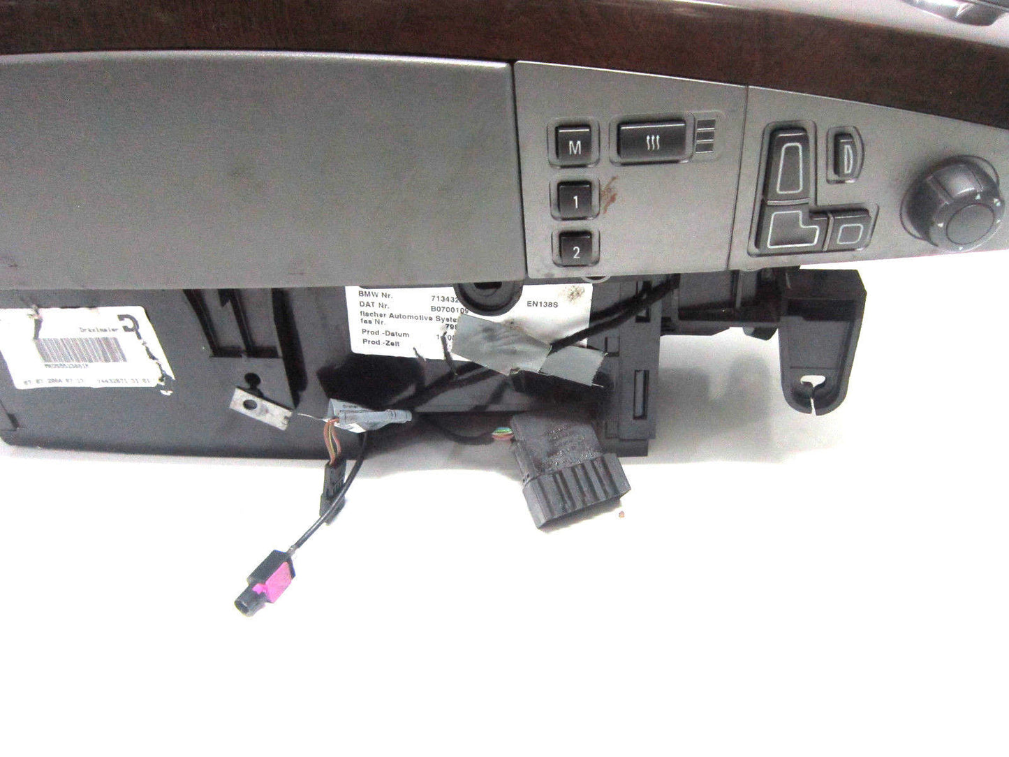02 03 04 05 BMW 745I 745IL CENTER CONSOLE SEAT SWITCH INFO SCREEN DIAL WITH KEY