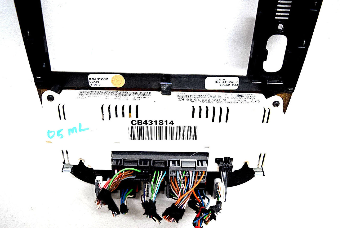 02 03 04 05 MERCEDES ML320 ML430 ML500 CLIMATE CONTROL DASH BEZEL OEM