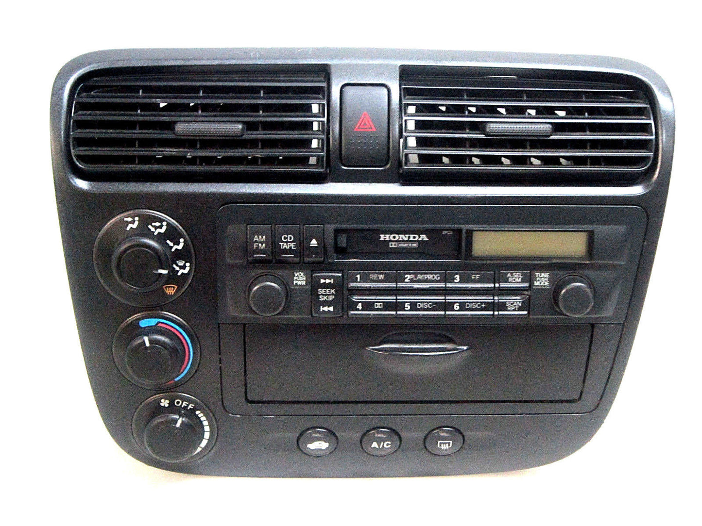 02 03 04 05 HONDA CIVIC CLIMATE CONTROL CASSETTE RADIO DASH BEZEL