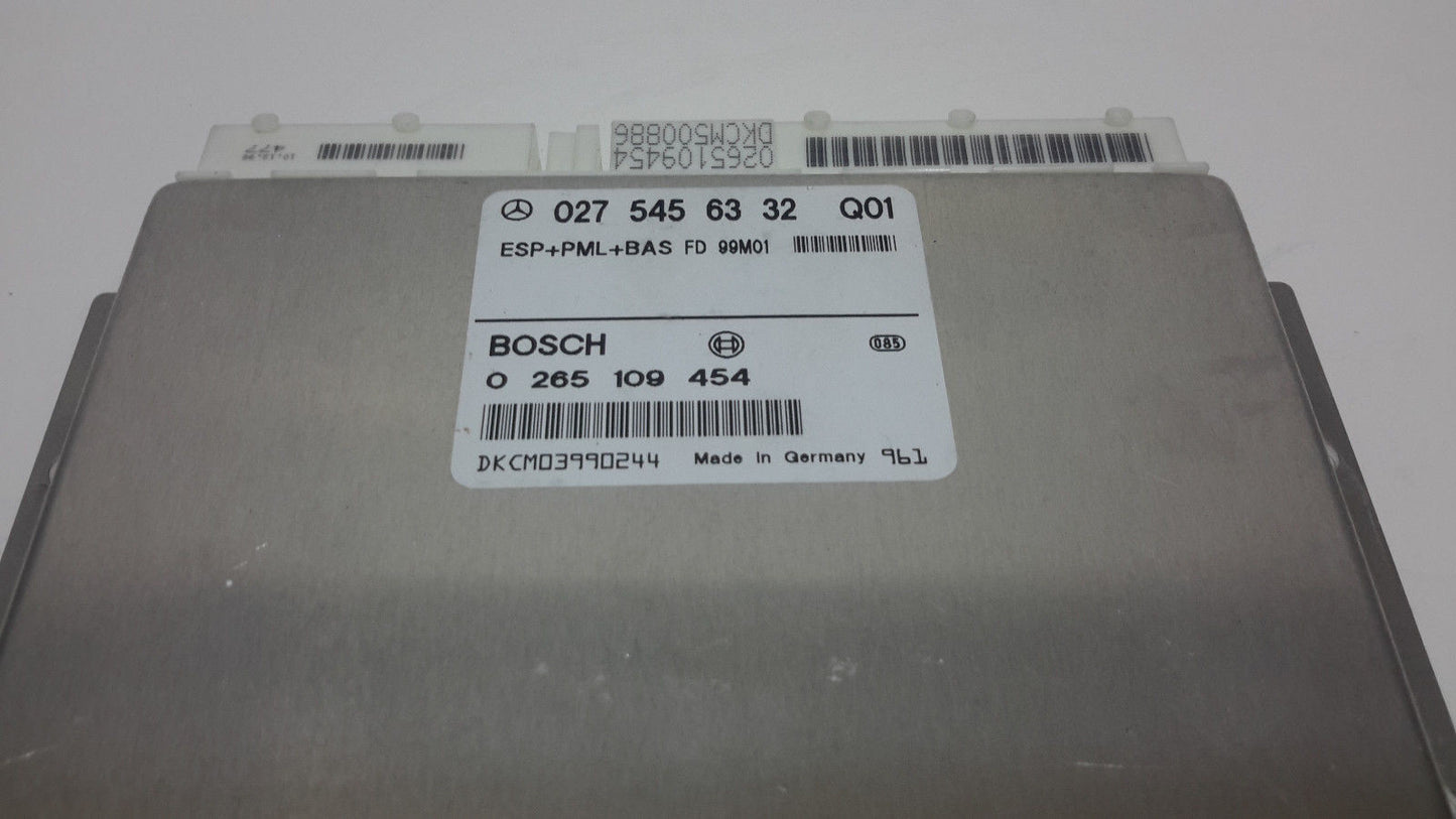 01 02 MERCEDES CL500 S430 S500 ABS COMPUTER STABILITY CONTROL 0275456332