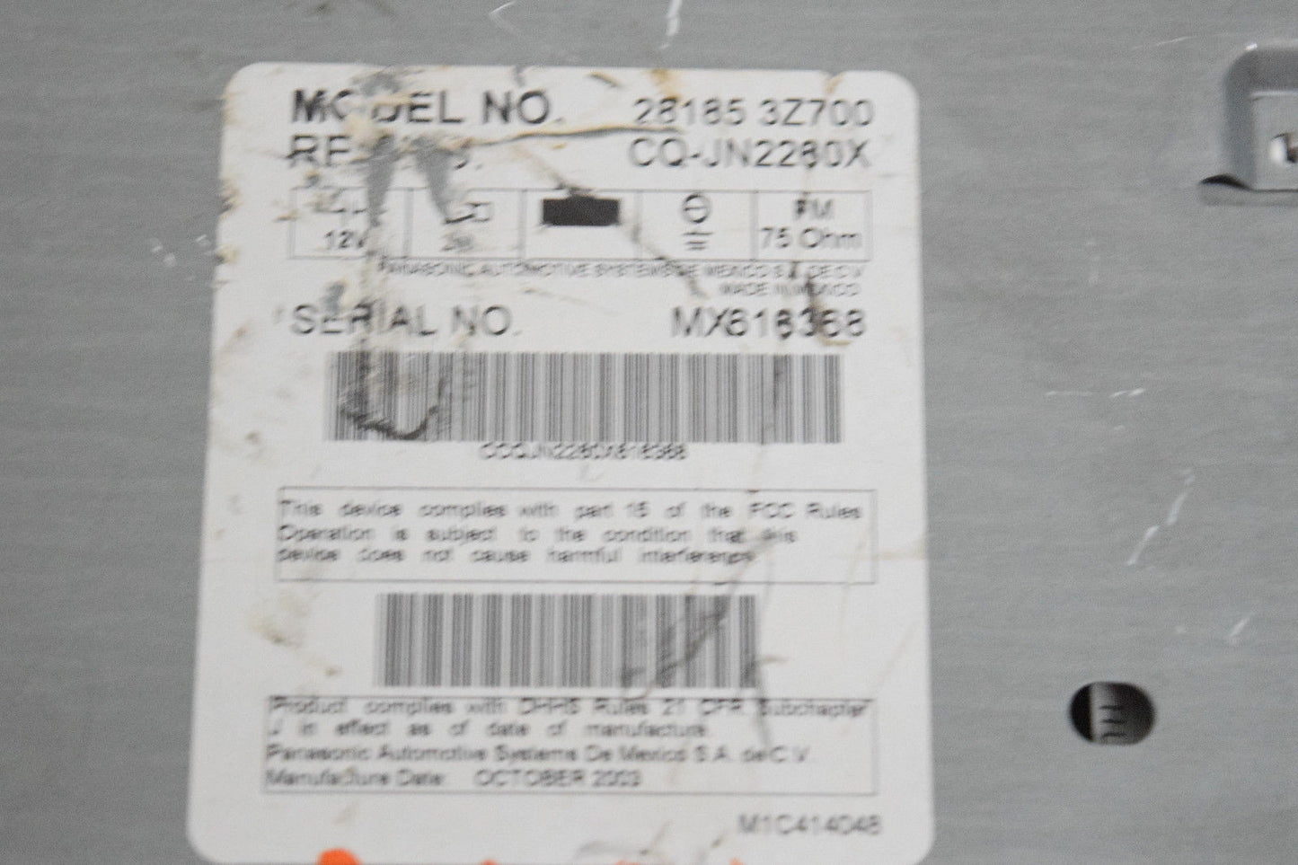 02 03 04 NISSAN ALTIMA RADIO CD PLAYER OEM