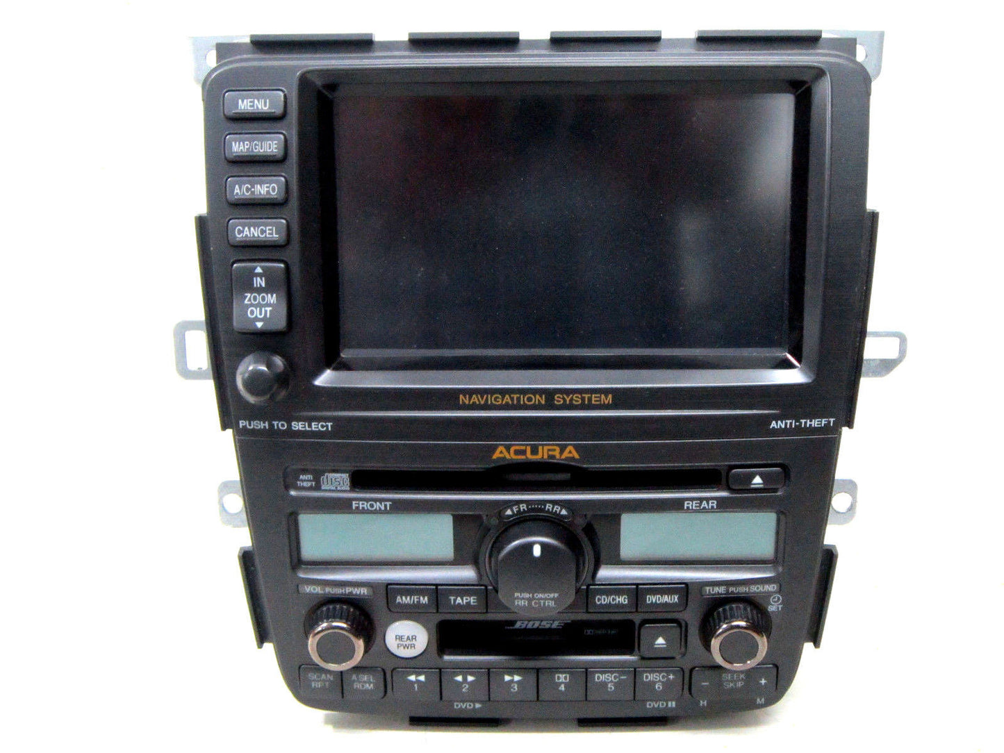 04 ACURA MDX NAVIGATION SCREEN RADIO CD CASSETTE PLAYER REAR DVD CONTROL