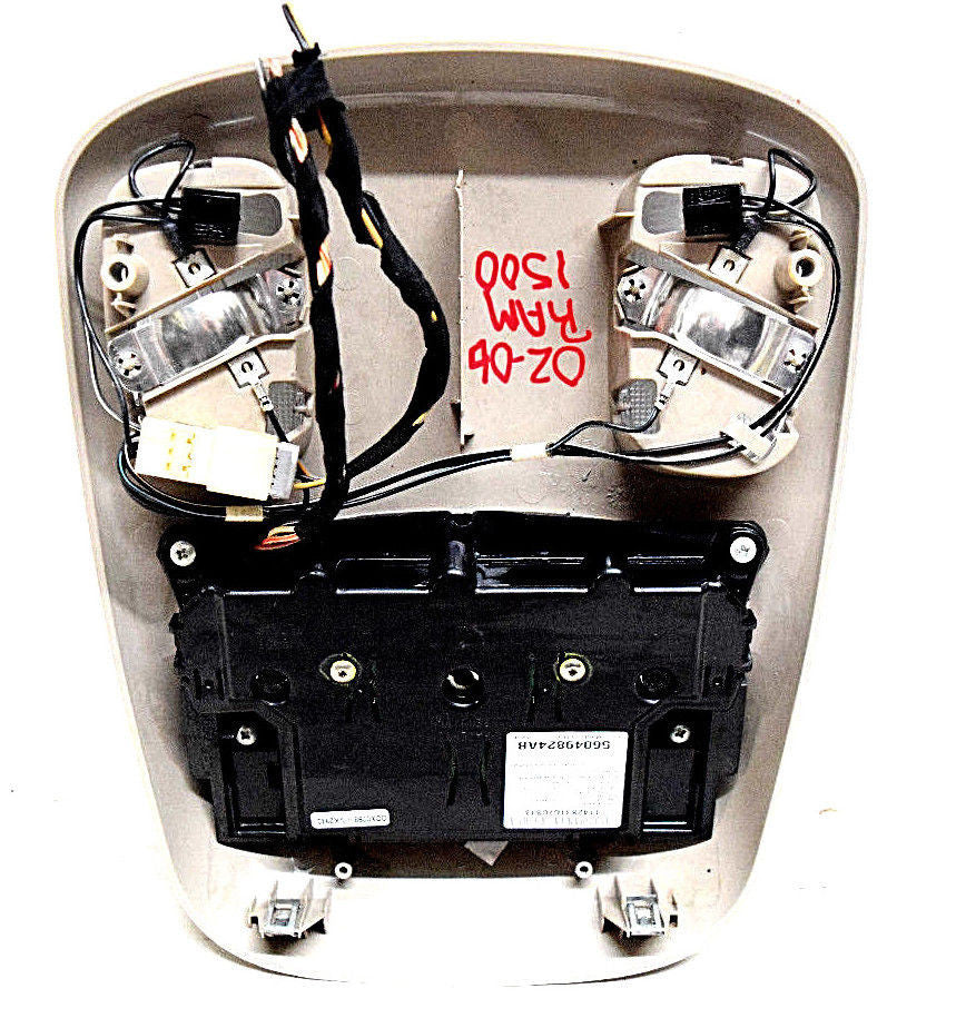 02 03 04 05 DODGE RAM 1500 2500 OVERHEAD CONSOLE DOME LIGHT WITH DISPLAY
