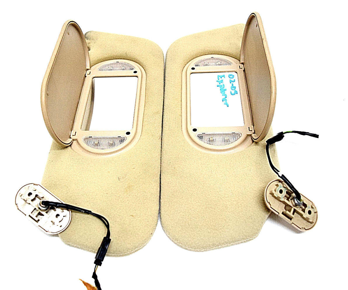 02 03 04 05 FORD EXPLORER MOUNTAINEER SUNVISOR SUNVISORS SET MIRROR LIGHTED