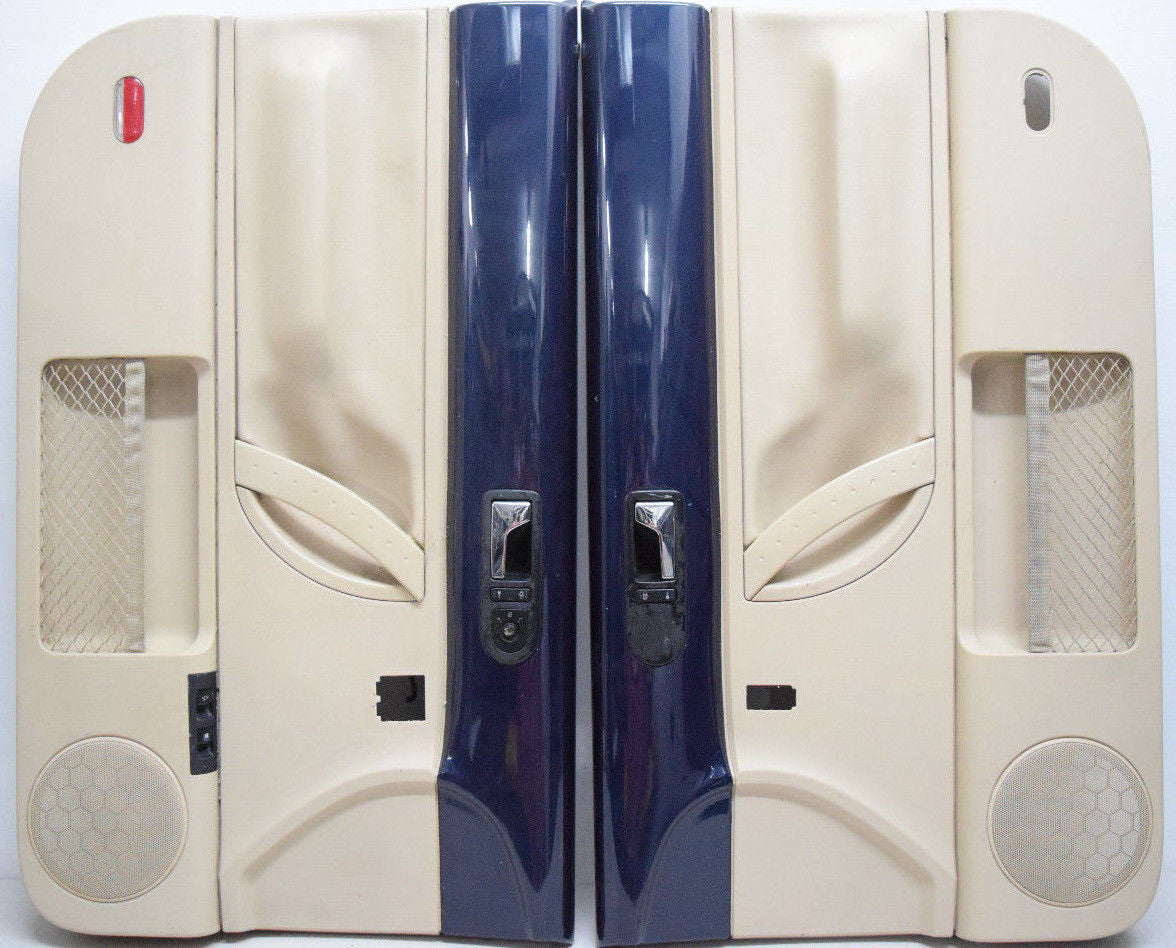 99 00 01 02 03 04 05 06 07 08 09 VW BEETLE DOOR PANEL SET BLUE TAN SET