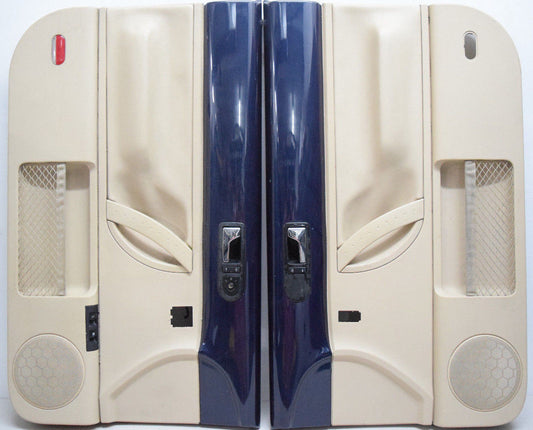 99 00 01 02 03 04 05 06 07 08 09 VW BEETLE DOOR PANEL SET BLUE TAN SET