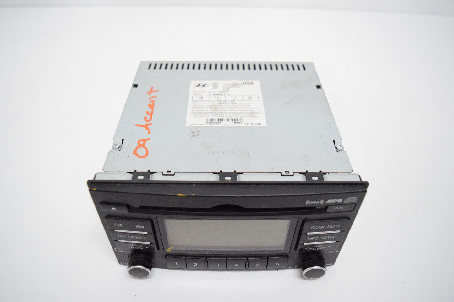 07 08 09 10 11 HYUNDAI ACCENT RADIO CD PLAYER XM READY OEM