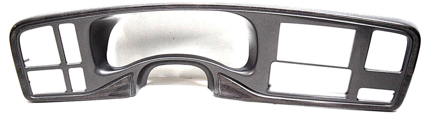 00 01 02  YUKON DENALI RADIO SPEEDOMETER DASH BEZEL GREY AND BLURWOOD