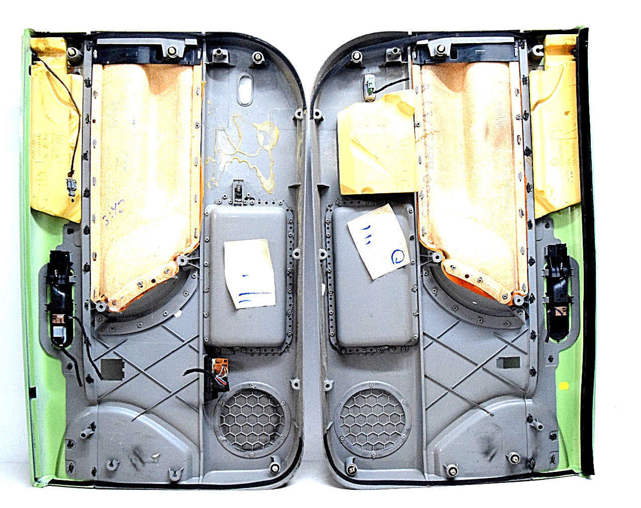 99 00 01 02 03 04 05 06 07 08 09 VW BEETLE DOOR PANEL SET LIME GREEN GREY