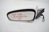 01 02 03 04 05 CHEVY IMPALA LEFT DRIVER SIDE VIEW MIRROR PEARL WHITE