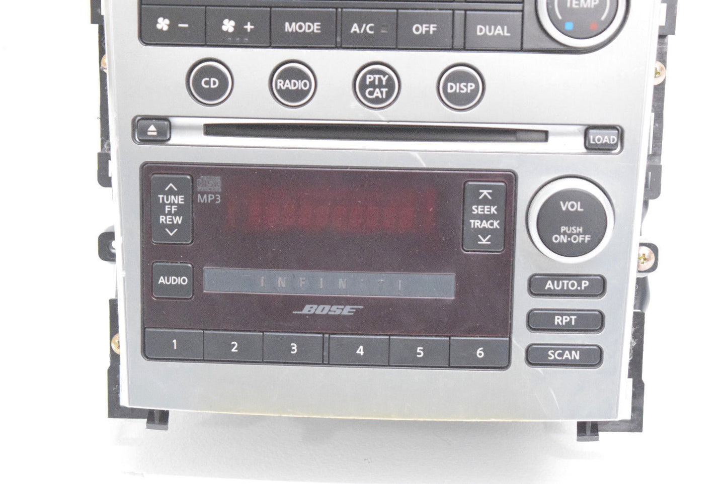 05 06 07 INFINITI G35 BOSE 6 DISC CD PLAYER NAVIGATION RADIO CLIMATE CONTROL OEM