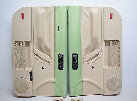 99 00 01 02 03 04 05 06 07 08 09 VW BEETLE DOOR PANEL SET GREEN TAN MANUAL