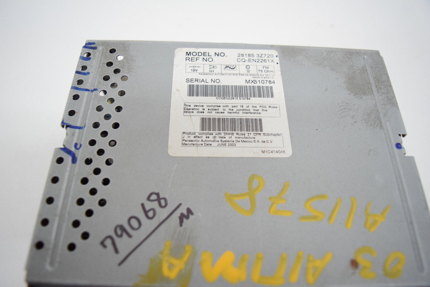 02 03 NISSAN ALTIMA RADIO 6 DISC BOSE CD PLAYER