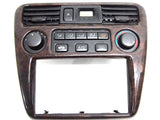 98 99 00 01 02 HONDA ACCORD CLIMATE CONTROL DASH BEZEL WOOD GRAIN