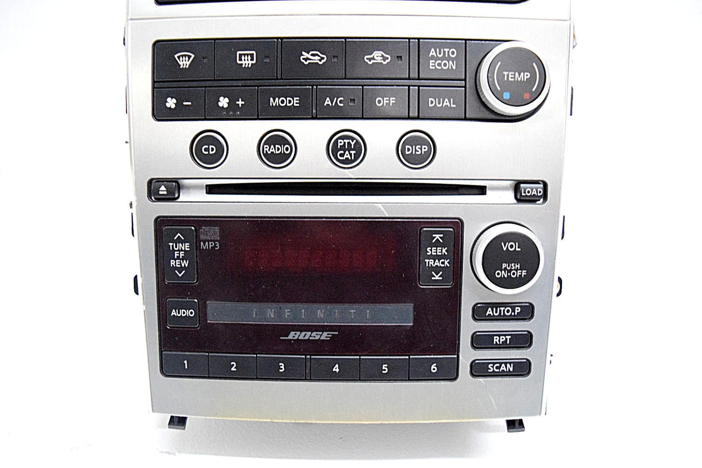05 06 07 INFINITI G35 BOSE 6 DISC CD PLAYER NAVIGATION RADIO CLIMATE CONTROL OEM