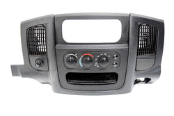 03 04 05 DODGE RAM 1500 2500 3500 DASH BEZEL WITH CLIMATE CONTROL REAR DEFROST