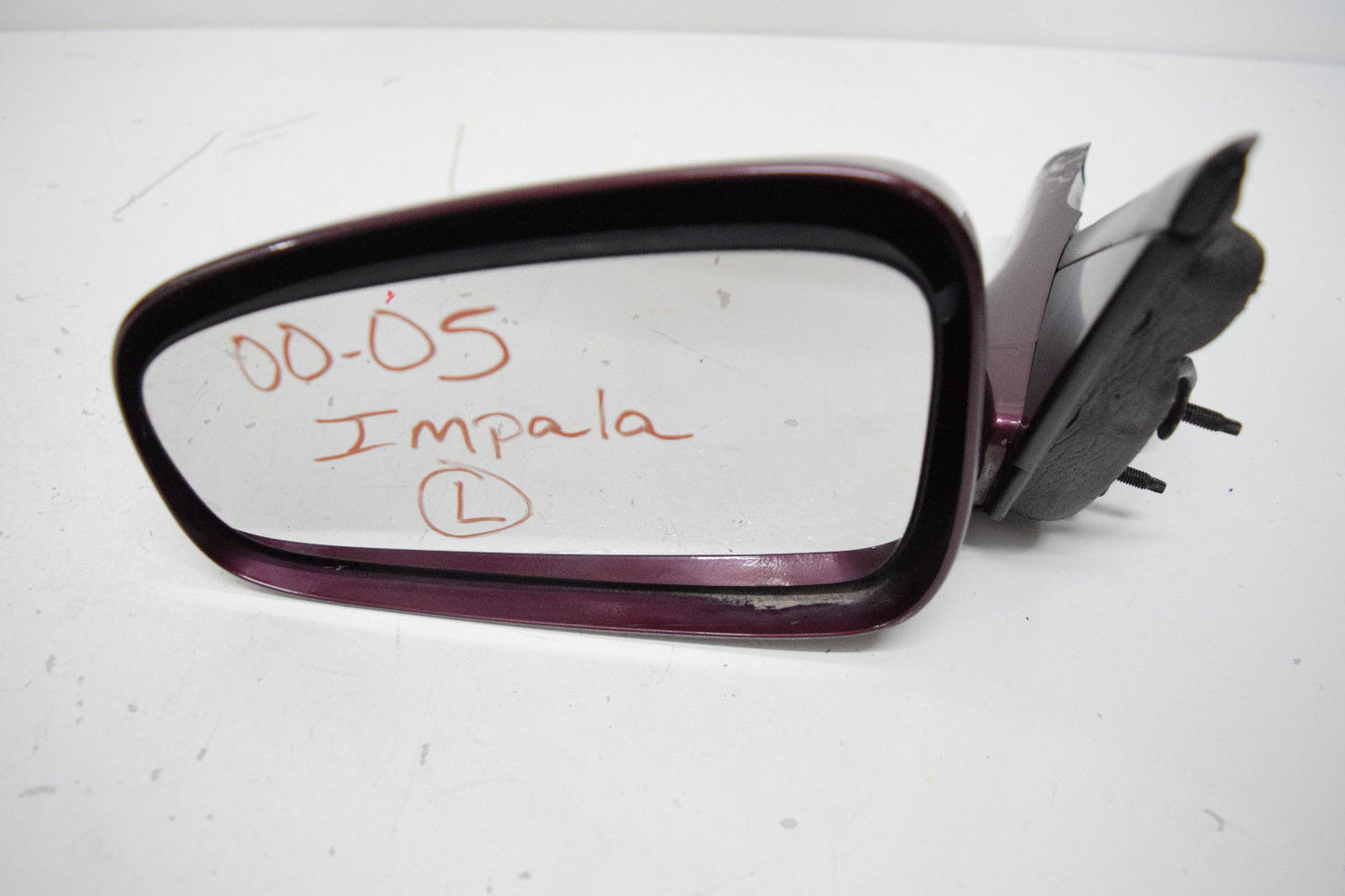 01 02 03 04 05 CHEVY IMPALA LEFT DRIVER SIDE VIEW MIRROR MAROON