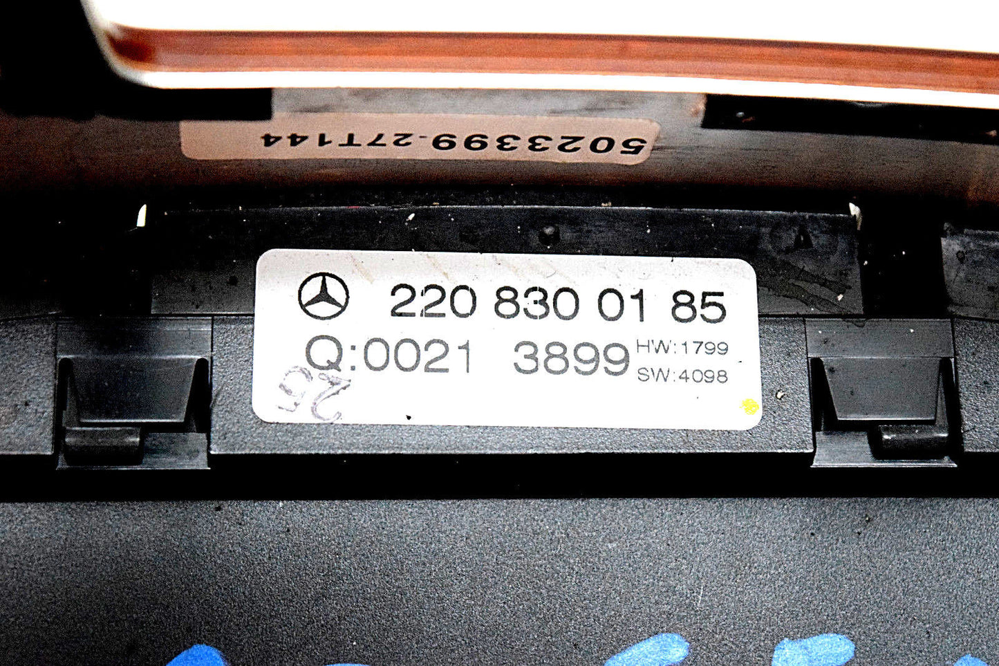 00 01 02 MERCEDES S500 S430 CLIMATE CONTROL DASH BEZEL OEM