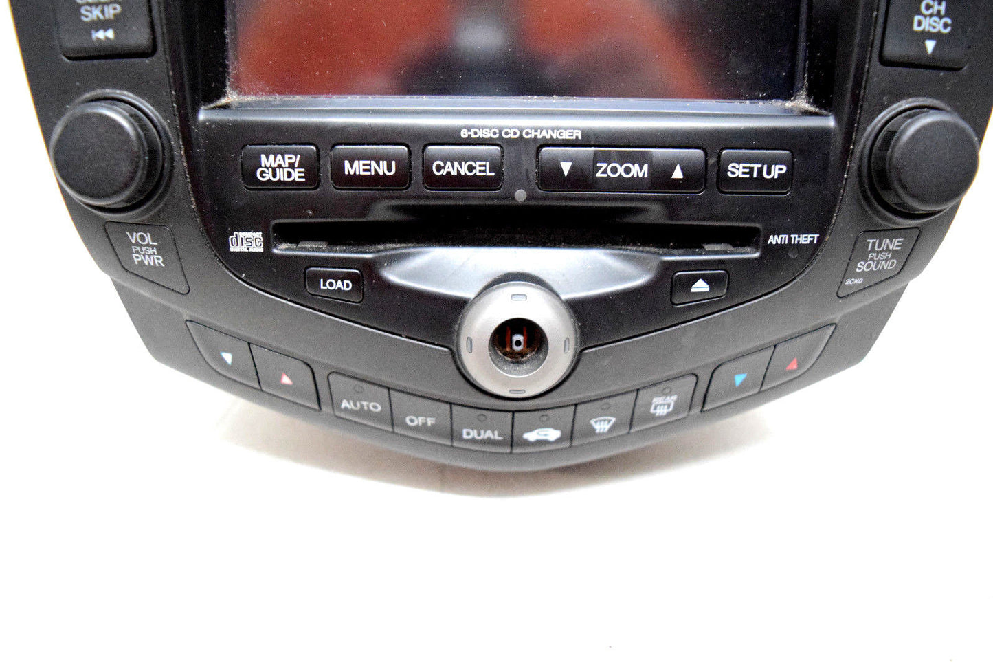 04 05 06 07 HONDA ACCORD NAVIGATION CD PLAYER RADIO MISSING CENTER KNOB