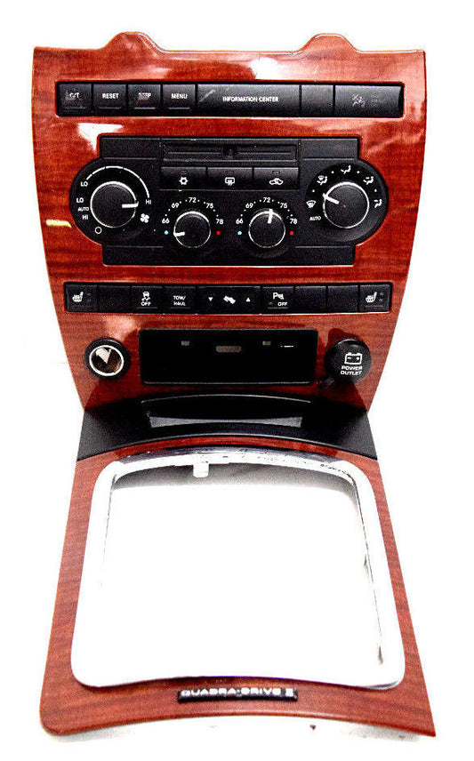 05 06 07 JEEP GRAND CHEROKEE COMMANDER CLIMATE CONTROL SHIFTER BEZEL WOODGRAIN
