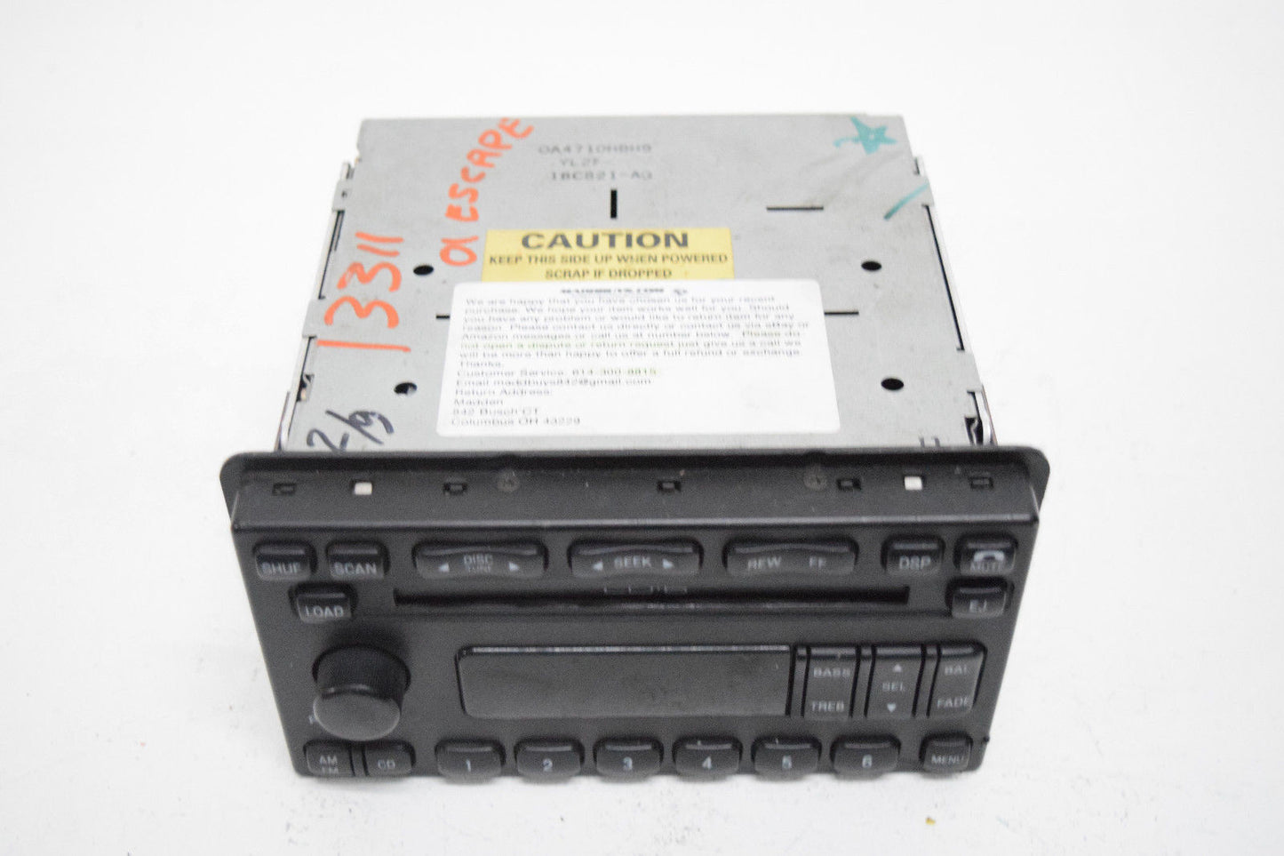 00 01 02 03 04 05 06 FORD ESCAPE RADIO 6 DISC CD PLAYER OEM PARTS ONLY
