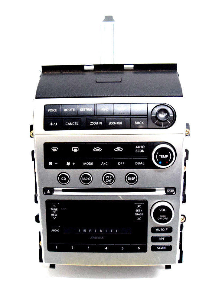 05 06 07 INFINITI G35 BOSE 6 DISC CD PLAYER NAVIGATION RADIO CLIMATE CONTROL OEM