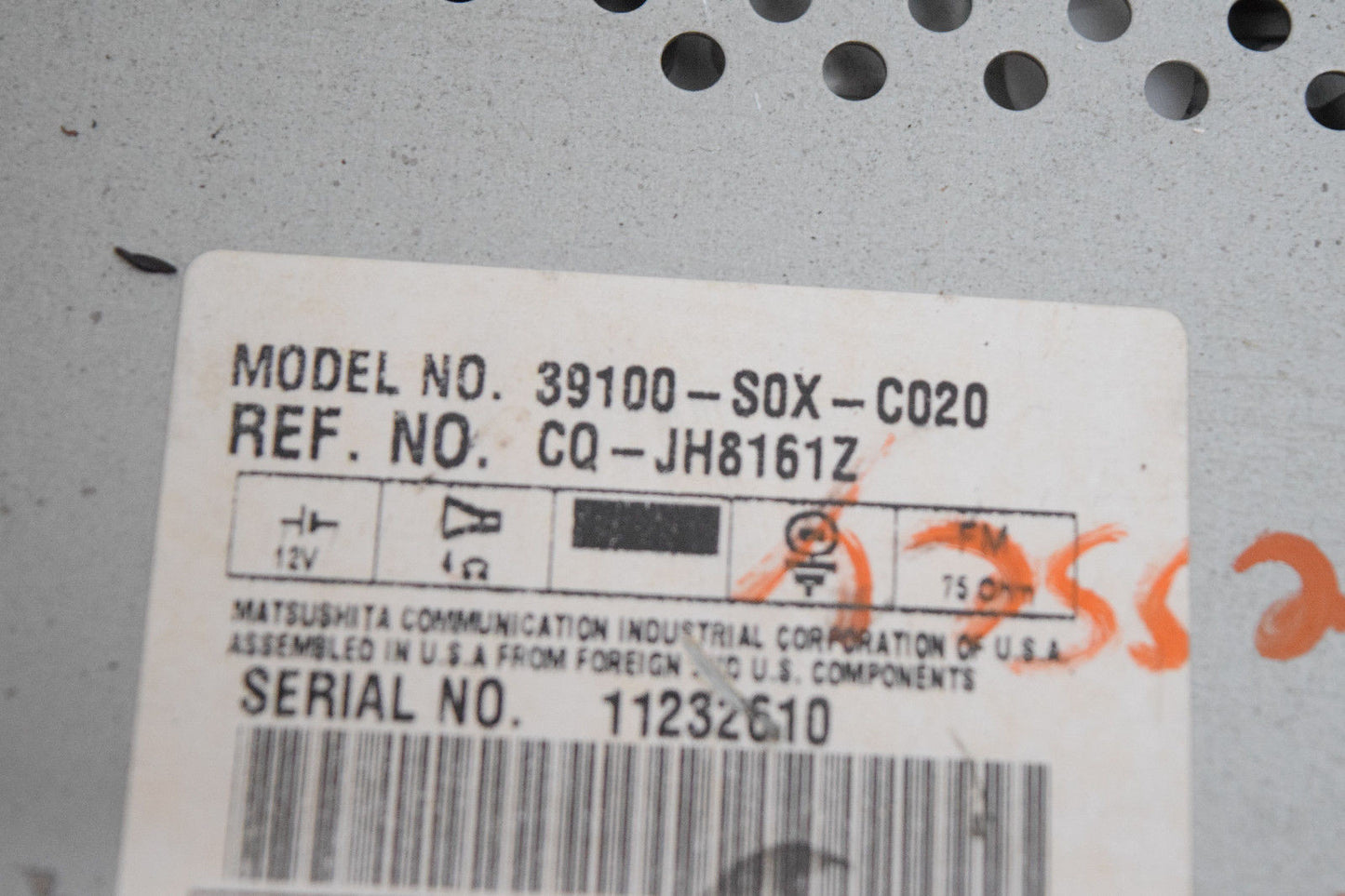 99 00 01 02 03 04 HONDA ODYSSEY RADIO CD PLAYER OEM WITH CODE