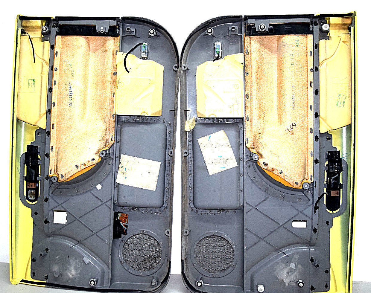 99 00 01 02 03 04 05 06 07 08 09 VW BEETLE DOOR PANEL PANELS  SET YELLOW GRAY