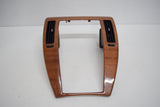 05 06 07 CADILLAC STS RADIO CLIMATE CONTROL DASH BEZEL LIGHT WOOD GRAIN OEM