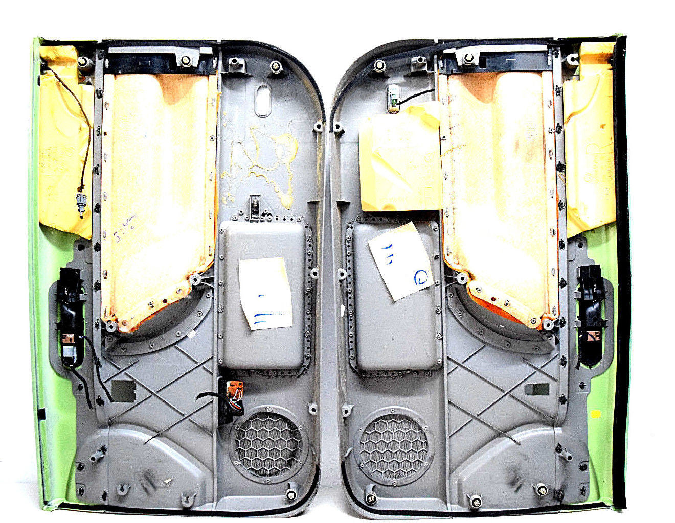 99 00 01 02 03 04 05 06 07 08 09 VW BEETLE DOOR PANEL SET LIME GREEN GREY