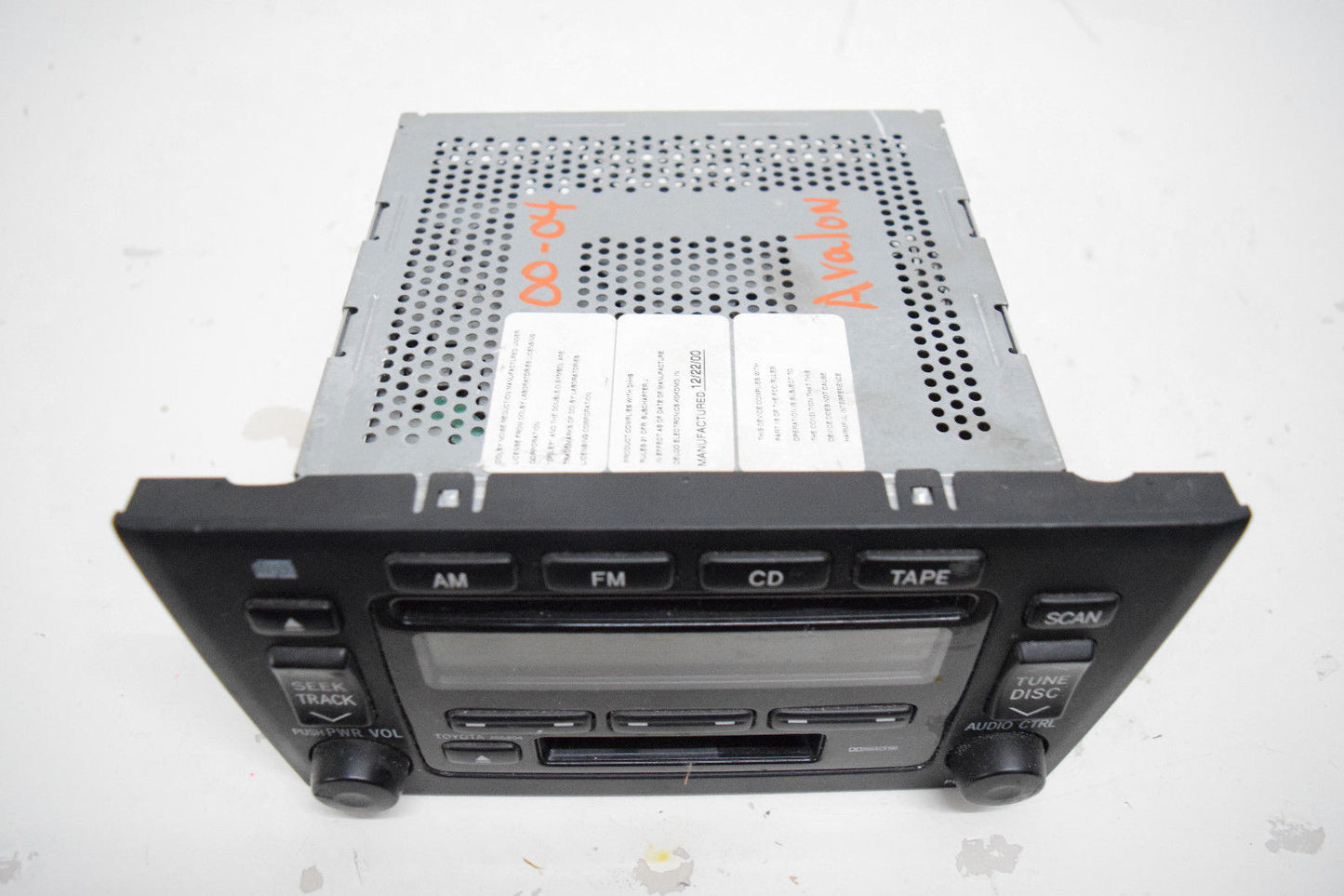 00 01 02 03 04 TOYOTA AVALON RADIO CD PLAYER OEM