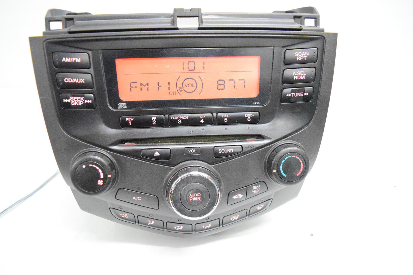 03 04 05 06 07 HONDA ACCORD RADIO CD PLAYER RADIO DUAL CLIMATE WITH CODE