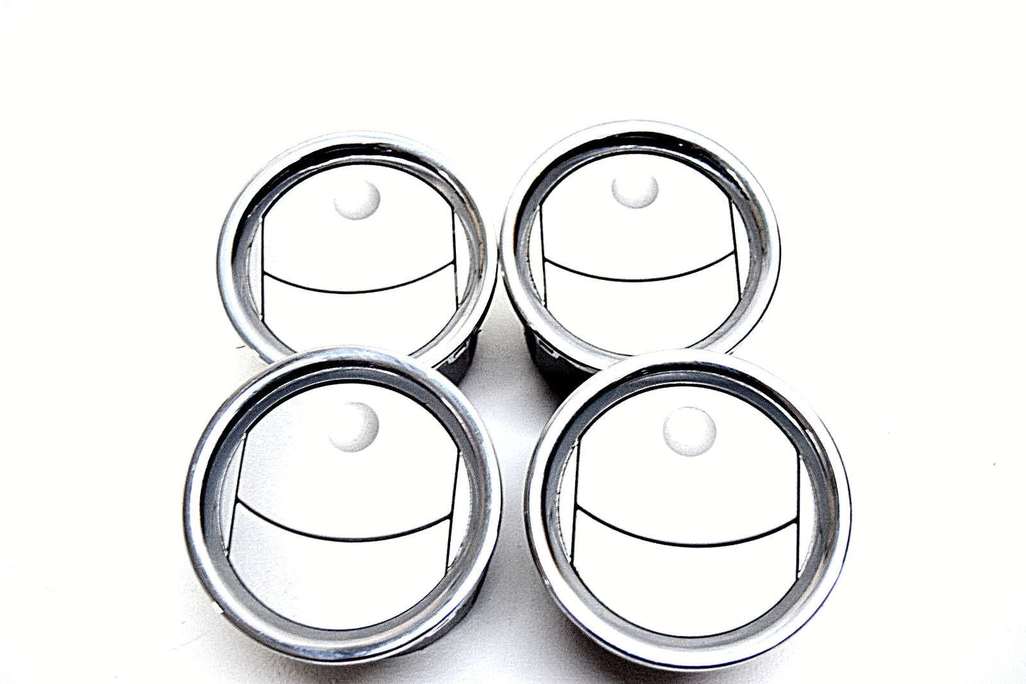04 05 06 07 08 FORD F150 F-150 FX4 LARIAT DASH VENT VENTS SET OF 4 SLIVER CHROME