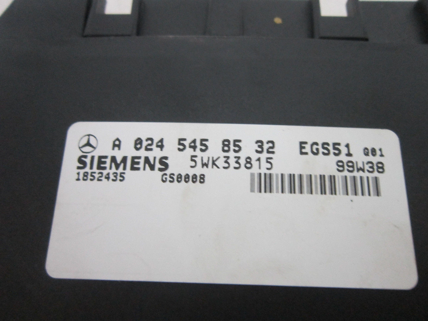 00 01 02 03 MERCEDES CLK430  CLK320 TRANSMISSON COMPUTER TCU A0245458532