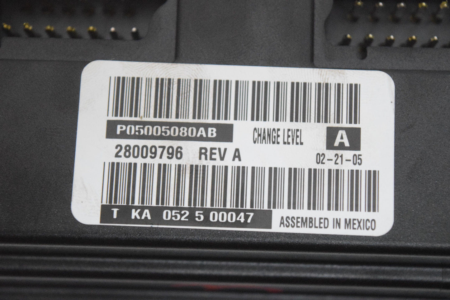 04 05 06 07 08 CHRYSLER PACIFICA DIGITAL CLIMATE CONTROL P05005080